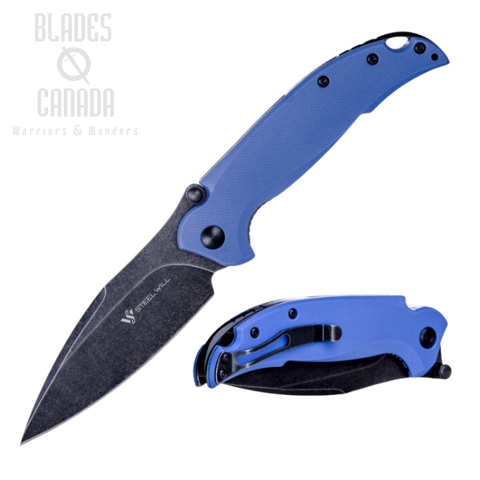 Steel Will Scylla Folding Knife, D2 Steel, Blue G10, SMGF7924